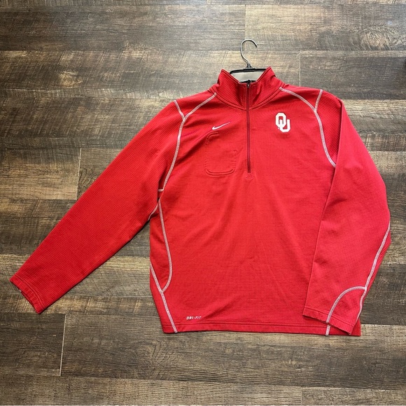 Men’s Crimson OU Sooners Quarter-Zip Pullover size medium - Picture 2 of 4